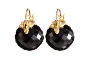 Gabrielle Sanchez Faceted Black Onyx Flyer Earrings