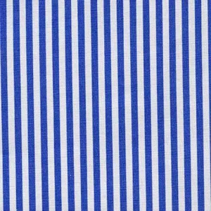 Mid Blue and White Wide Bankers Stripe Classic Custom Shirt 100c 160/2*160/2 Sii0025