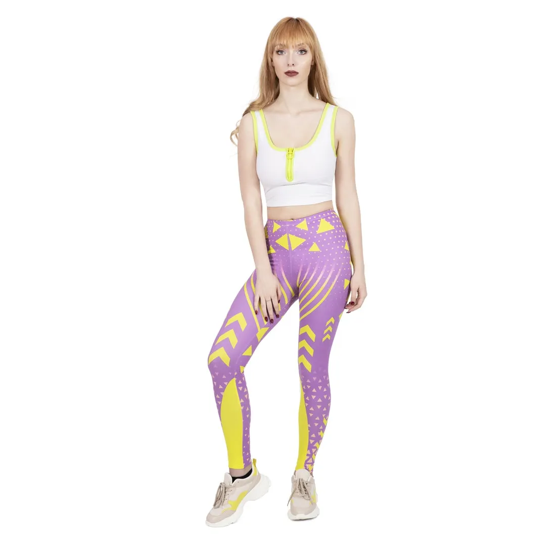 Regular Leggings (8-12 UK Size) - Pink Neon Sport