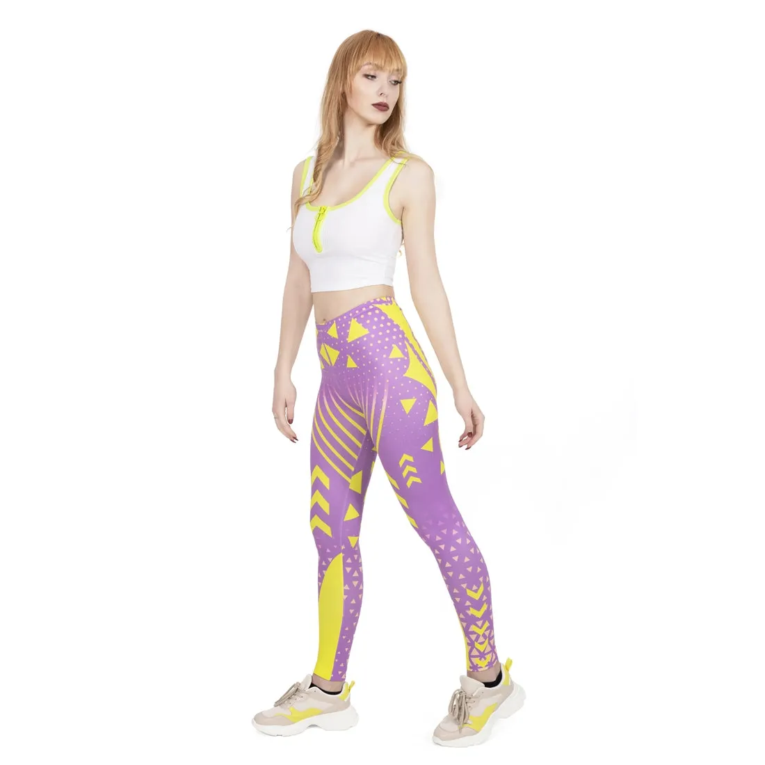 Regular Leggings (8-12 UK Size) - Pink Neon Sport